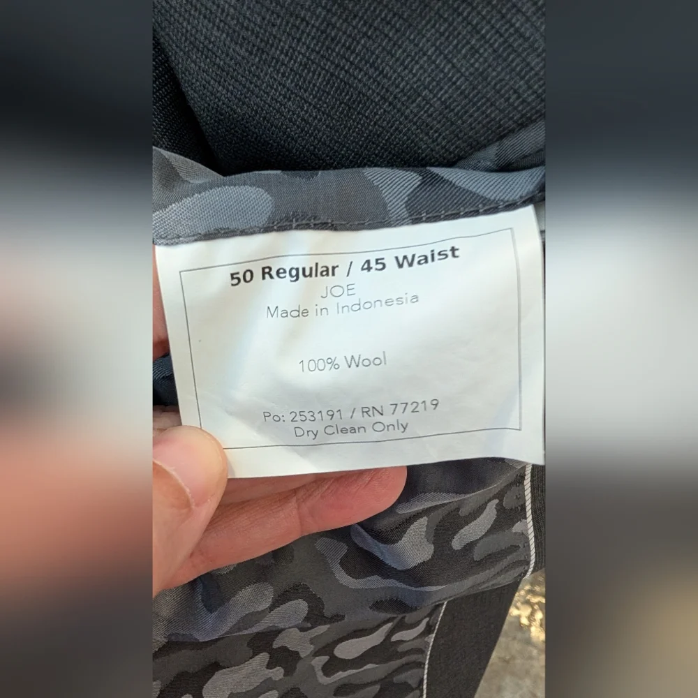 Joseph Abboud Just One Earth Dark Gray Slim Fit Blazer Sport Coat Super 120's - Picture 6 of 16